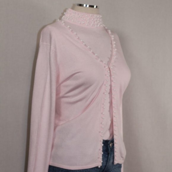 Mercer Street Studio 2 Pc. Pink Beaded Sweater - Picture 11 of 15